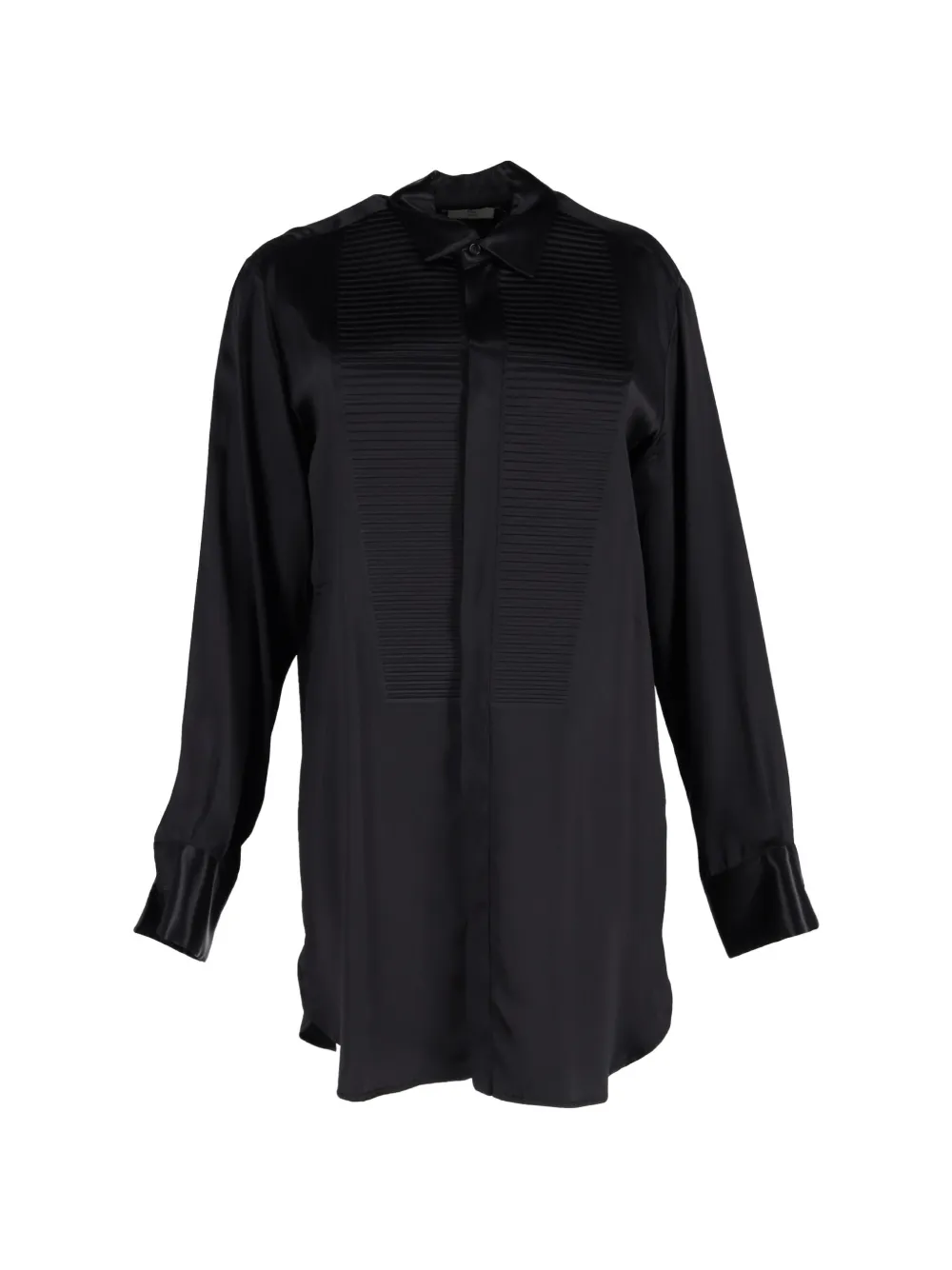 Bottega Veneta Pre-Owned textured-panel silk shirt - Nero