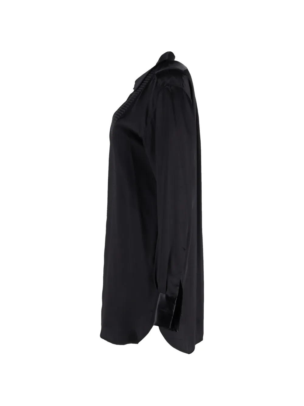 Bottega Veneta Pre-owned Textured-panel Silk Shirt - Black 