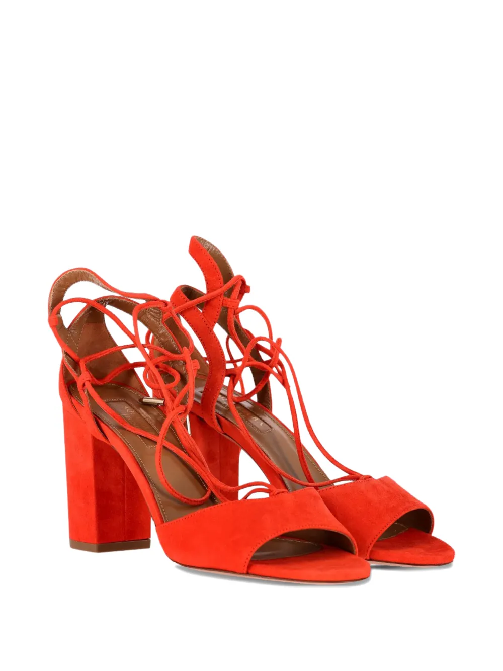 Aquazzura Austin strappy block-heel sandals - Oranje