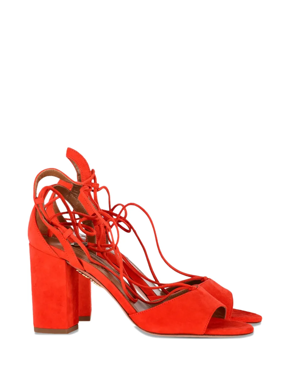 Aquazzura Austin strappy block-heel sandals - Arancione