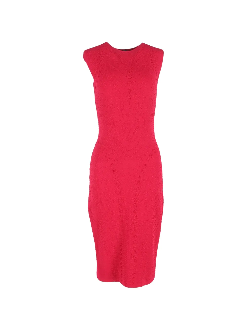 Alexander McQueen Pre-Owned Abito midi in maglia fine - Rosso