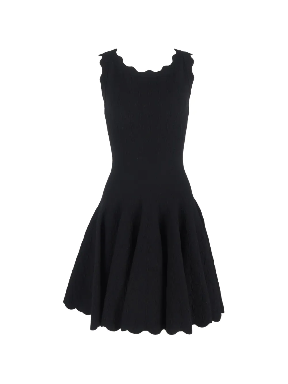Alaïa Pre-Owned scalloped mini dress - Nero