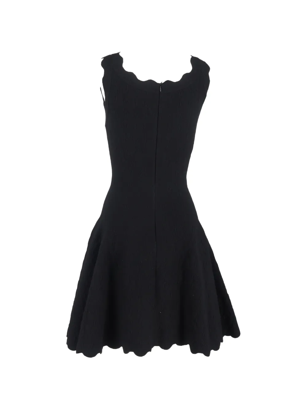 Ala&iuml;a Pre-Owned scalloped mini dress - Zwart