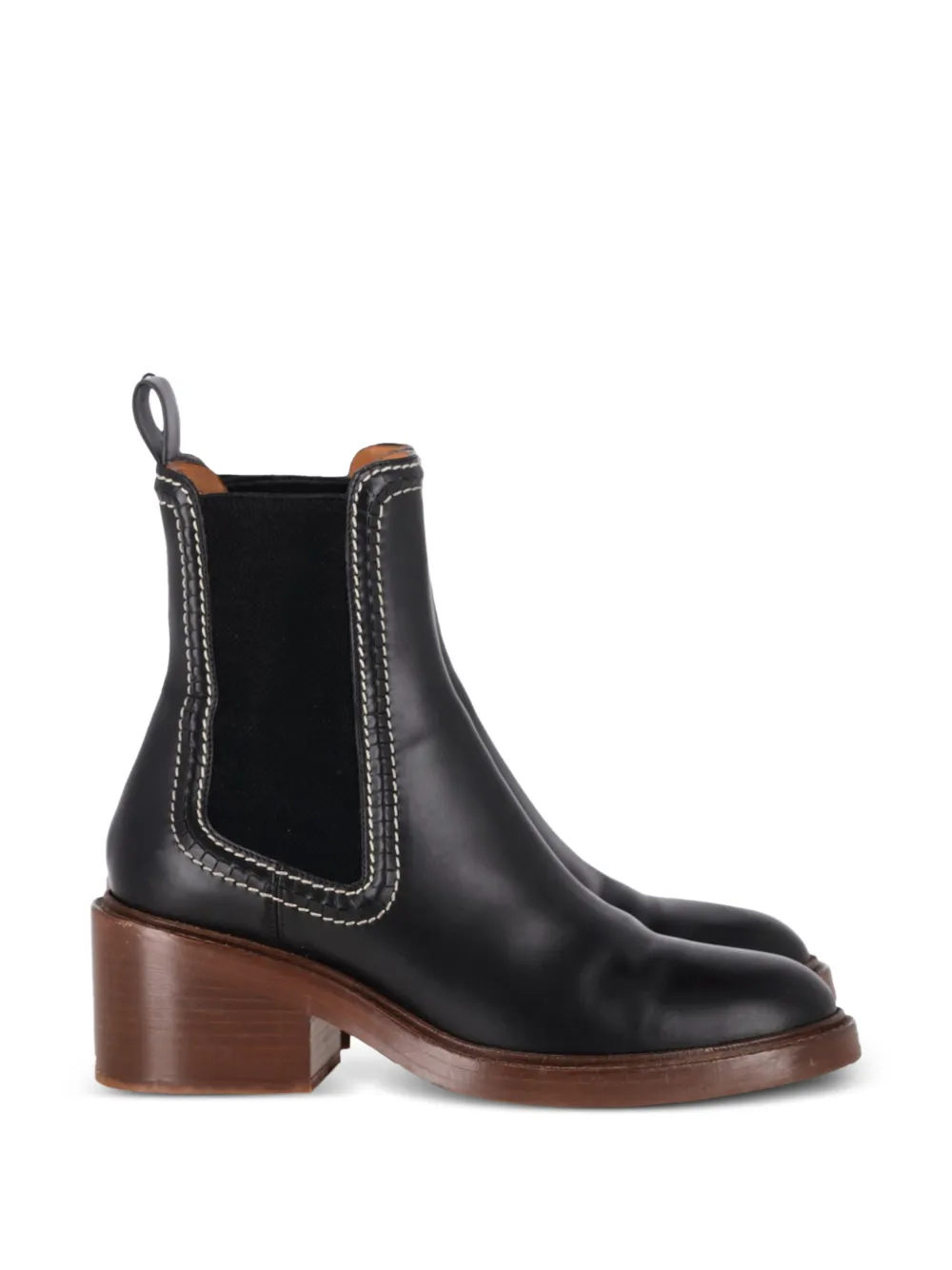 Chloé Vintage Mallo stitching chelsea boots - Schwarz