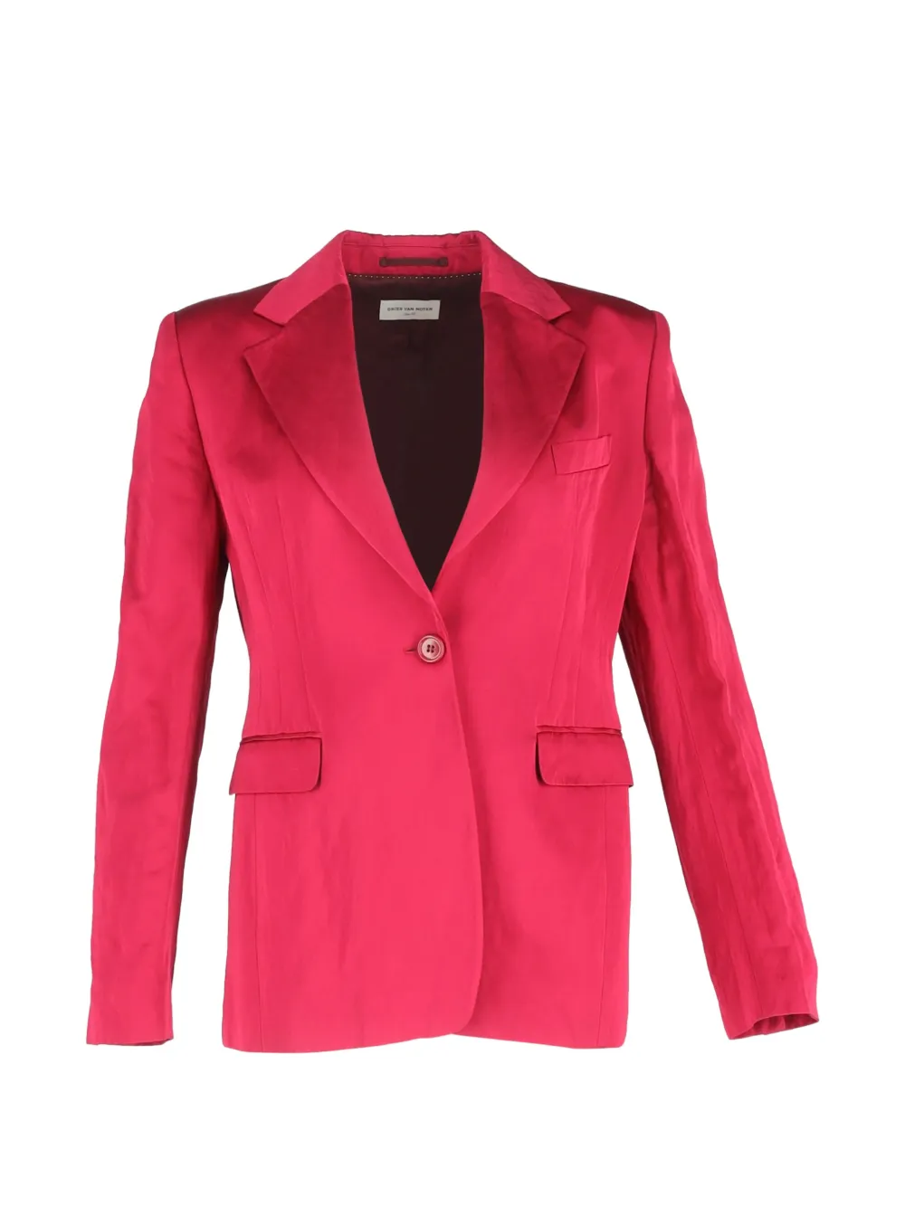 Dries Van Noten Pre-Owned single-breasted wool blazer - Rosso