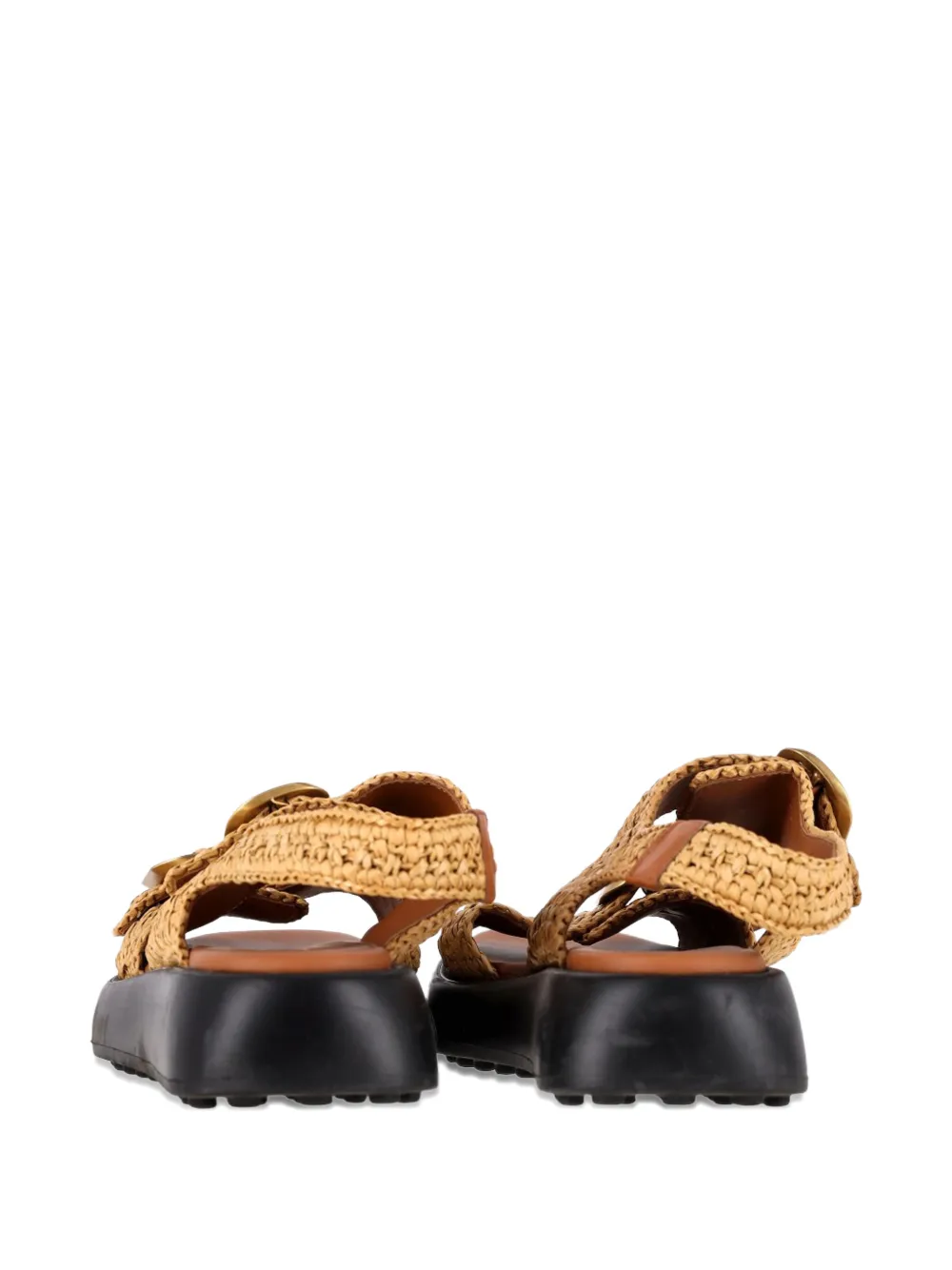 Tod's Vintage woven buckle sandals - Beige