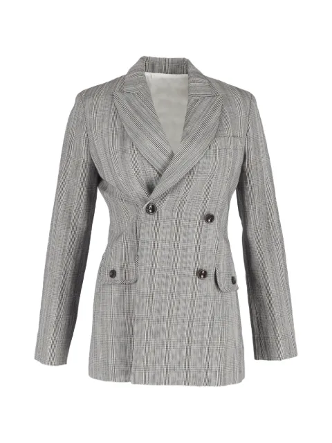 JOSEPH blazer con doble botonadura y estampado pied de poule