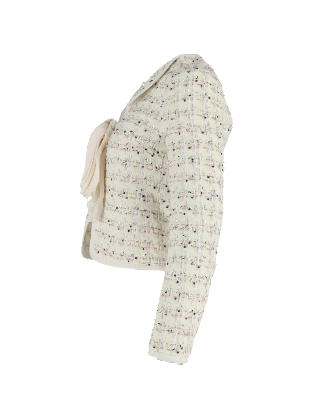 Giambattista Valli Vintage boucl&eacute; bow jacket - Beige