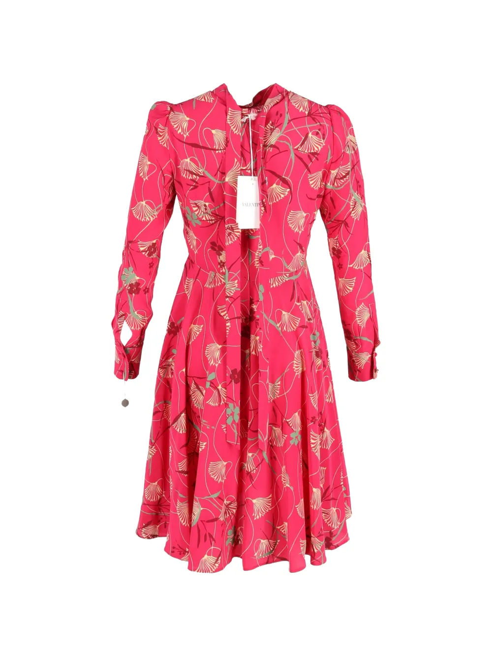 Valentino Garavani Pre-Owned crepe floral print dress - Roze