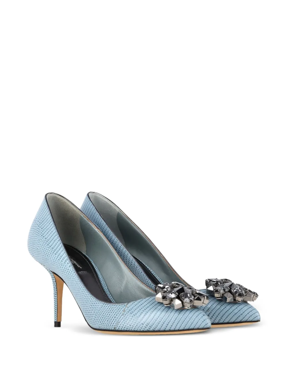 Dolce & Gabbana Pre-Owned Bellucci crystal-embellished pumps - Blauw