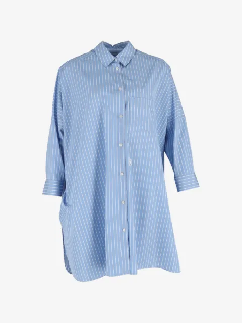 Jil Sander Pre-Owned chemise rayée à épaules tombantes