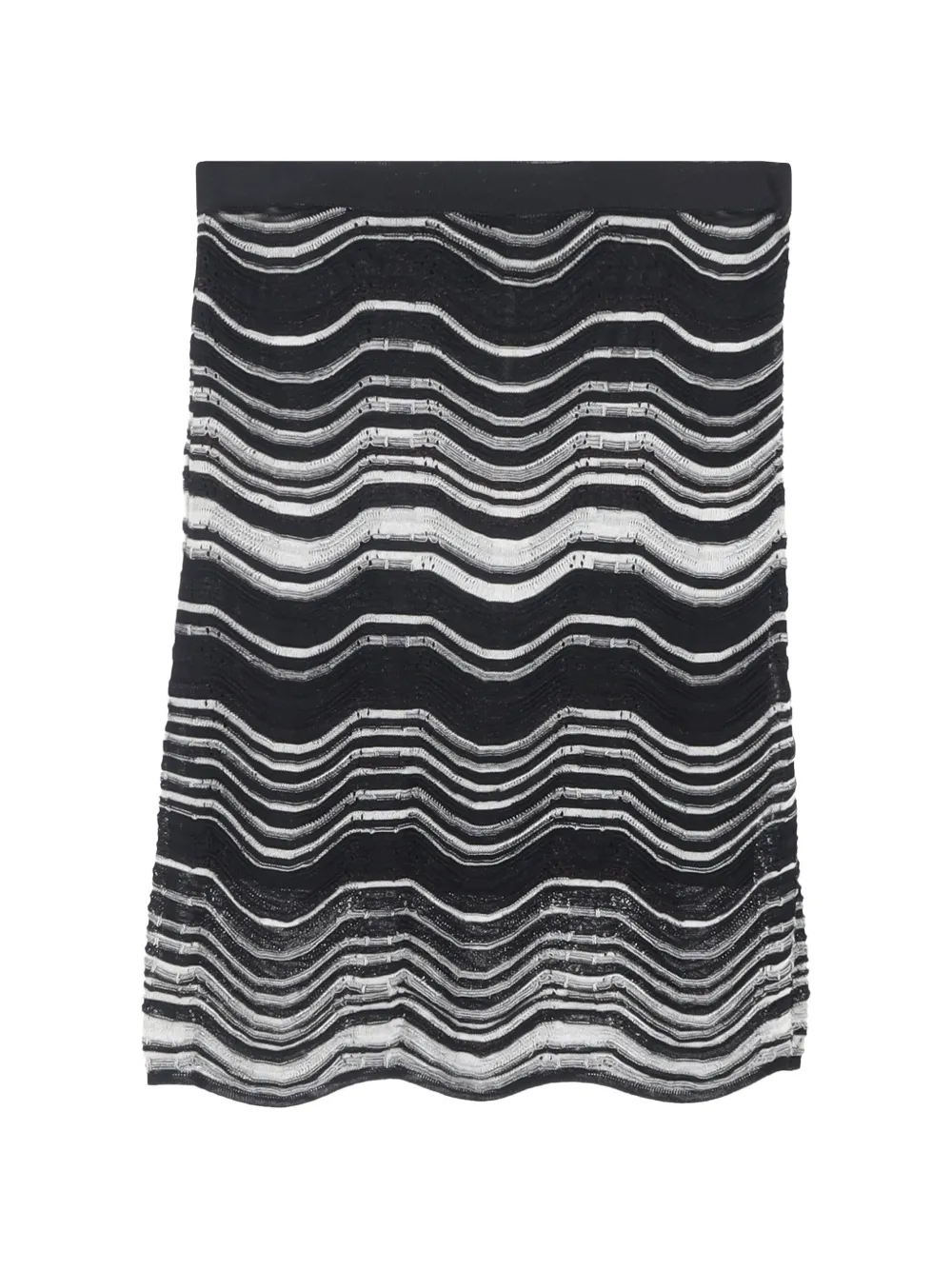 Missoni Pre-Owned wave-patterned mini skirt - Zwart