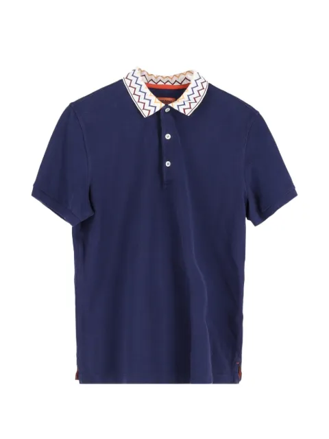 Missoni Pre-Owned zig-zag collar polo shirt