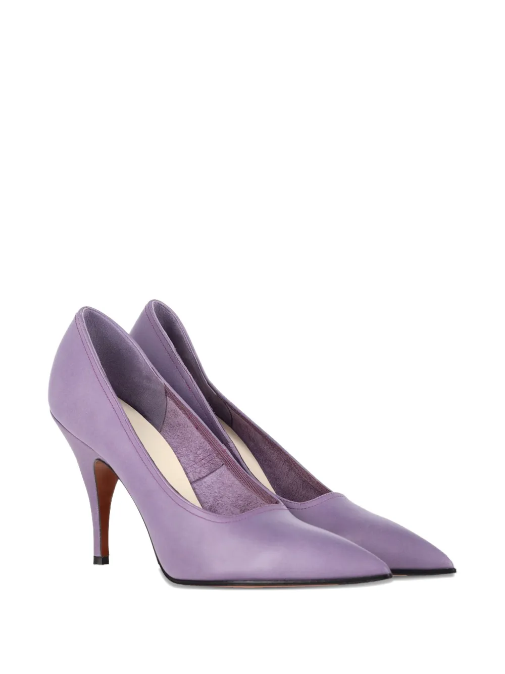 Victoria Beckham pointed-toe leather pumps - Paars