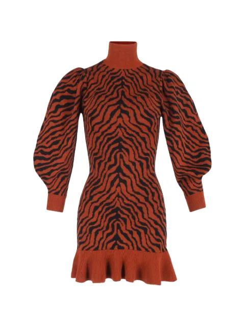 Ulla Johnson ruffled-hem patterned mini dress