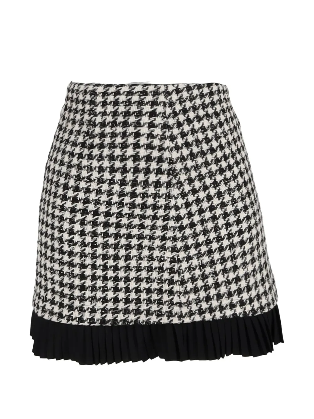 SANDRO houndstooth-pattern mini skirt - Bianco