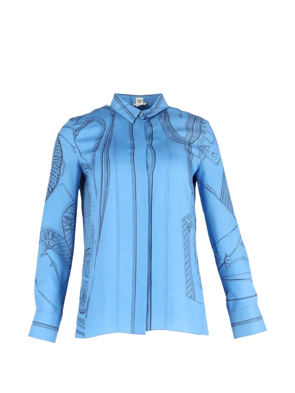 Hermès Pre-Owned graphic-print shirt - Blu