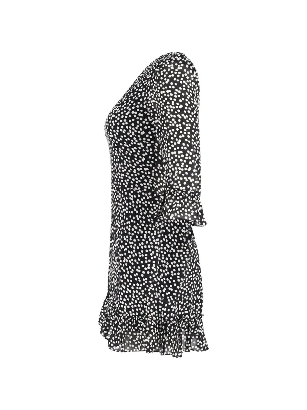 Polka-Dot Ruffle Mini Dress