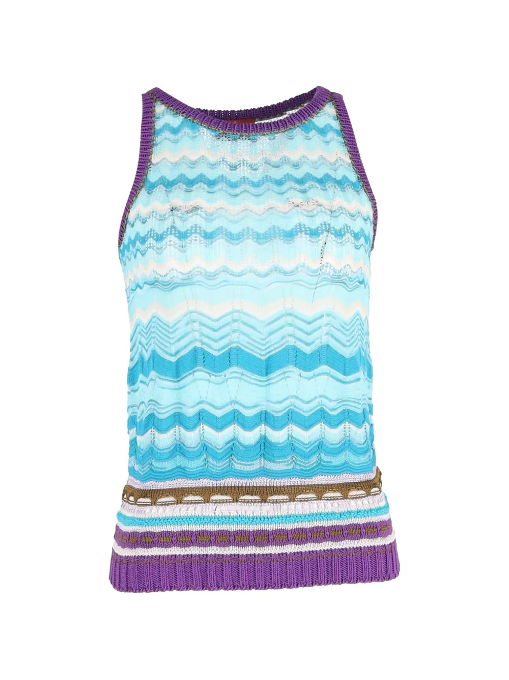 Missoni Pre-Owned open-knit tank top - Blu