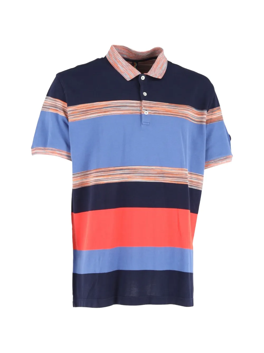Missoni Pre-Owned striped short-sleeve polo shirt - Blu