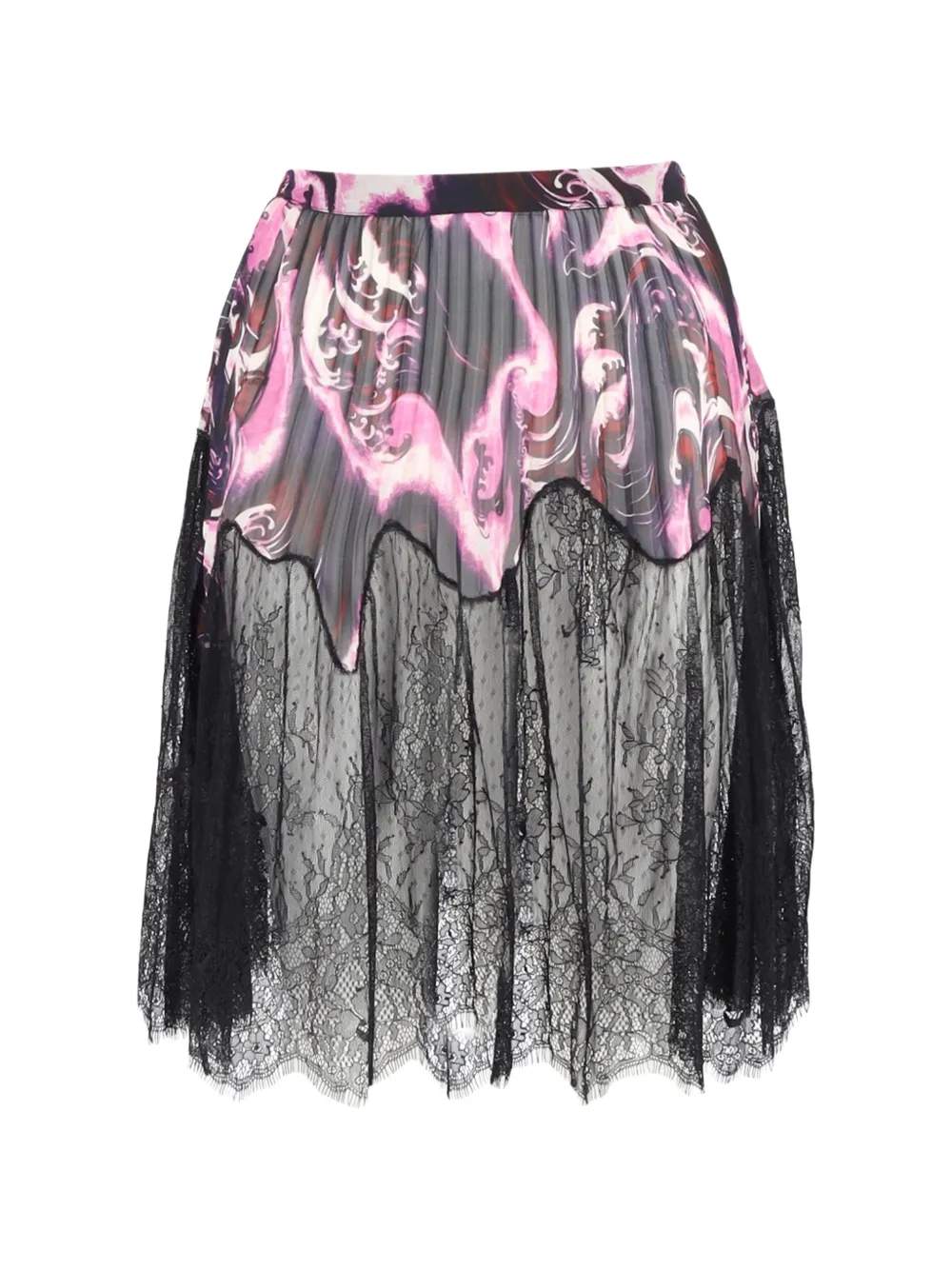 Alexander McQueen Pre-Owned lace knee-length skirt - Nero