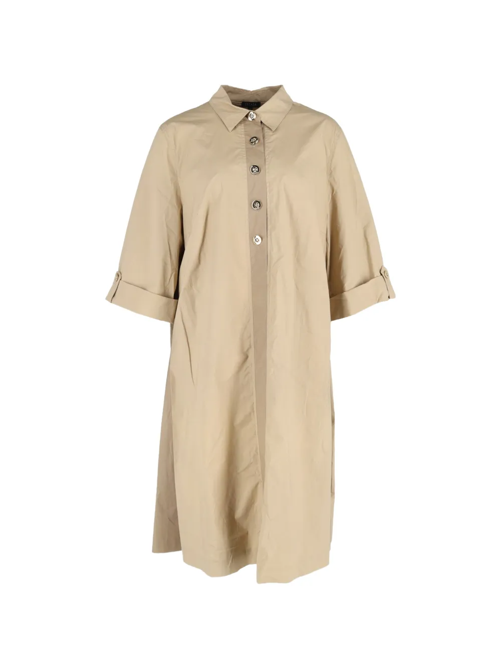 Escada Pre-Owned buttoned midi shirt dress - Toni neutri