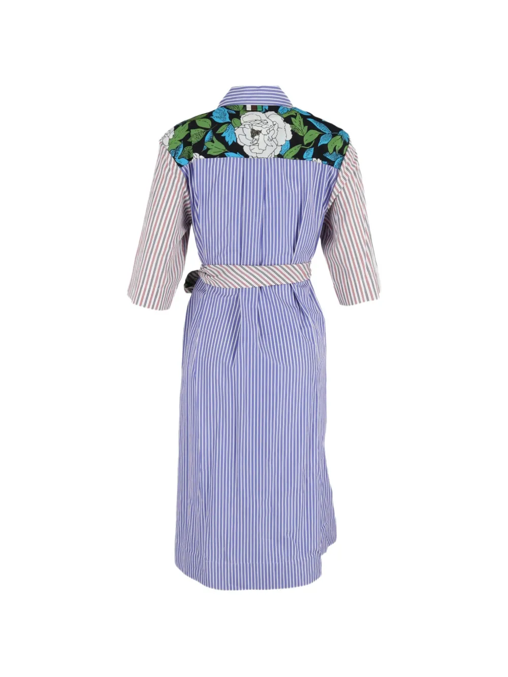 Diane Von Furstenberg Vintage printed belted midi dress - Blauw