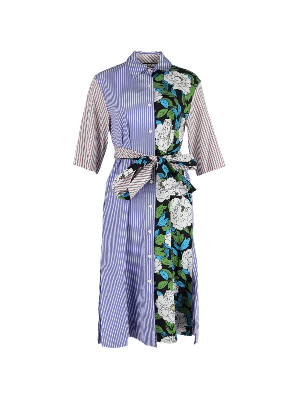 Diane Von Furstenberg Vintage printed belted midi dress - Blu