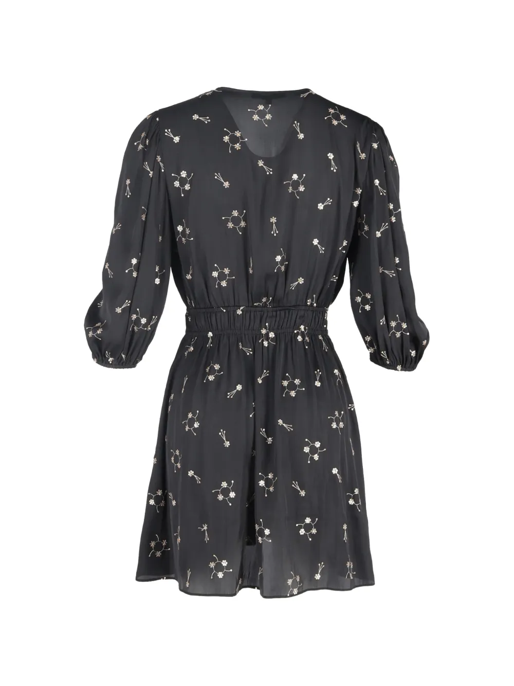 Maje sequin embellished V-neck mini dress - Zwart