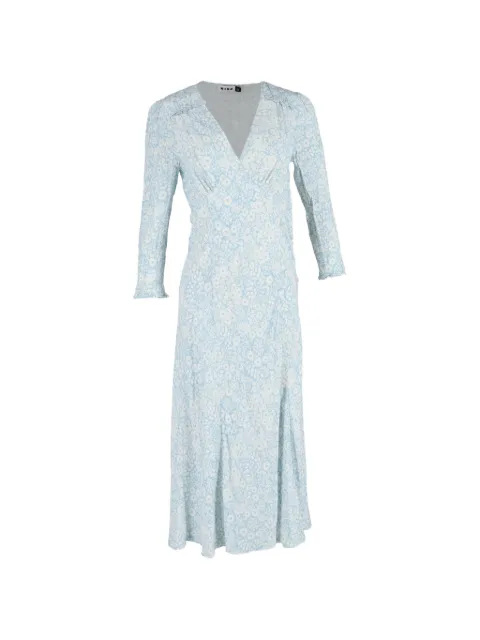 Rixo floral-print ruffled midi dress