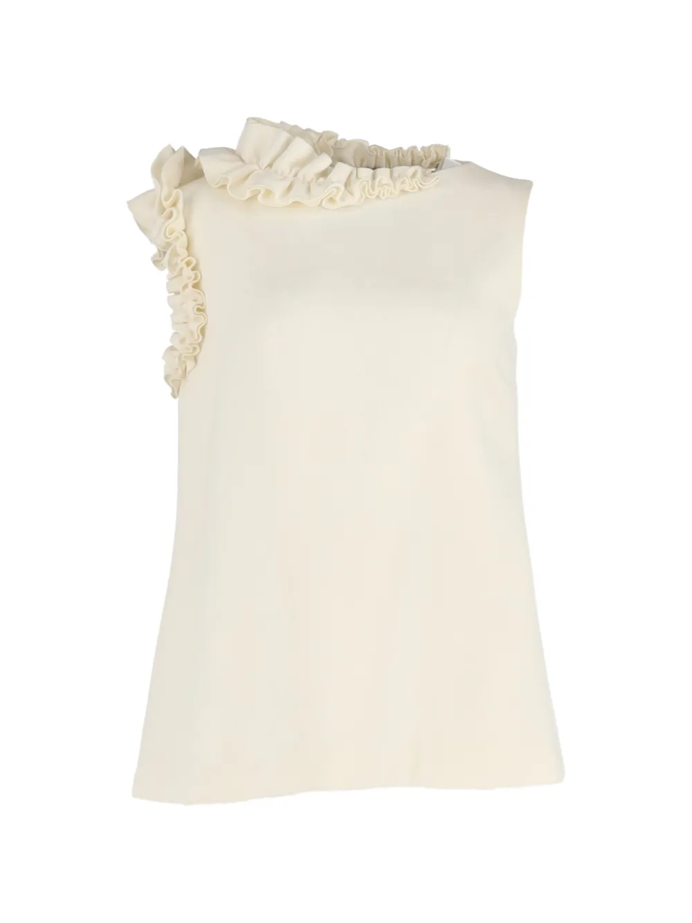 Lanvin Pre-Owned Ruffled-trim sleeveless top - Toni neutri