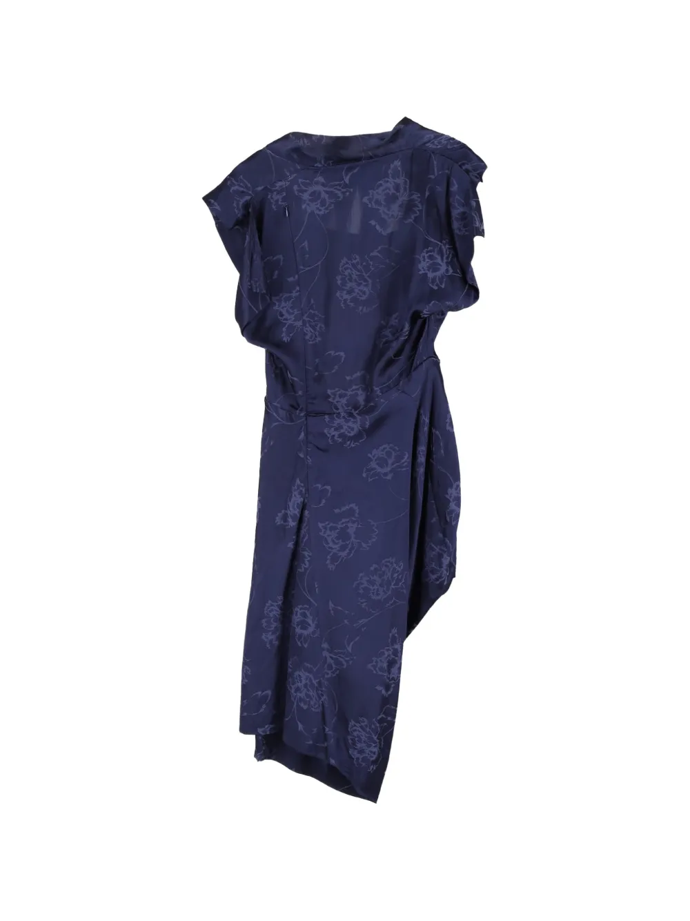Vivienne Westwood Pre-Owned abstract-print silk midi dress - Blauw