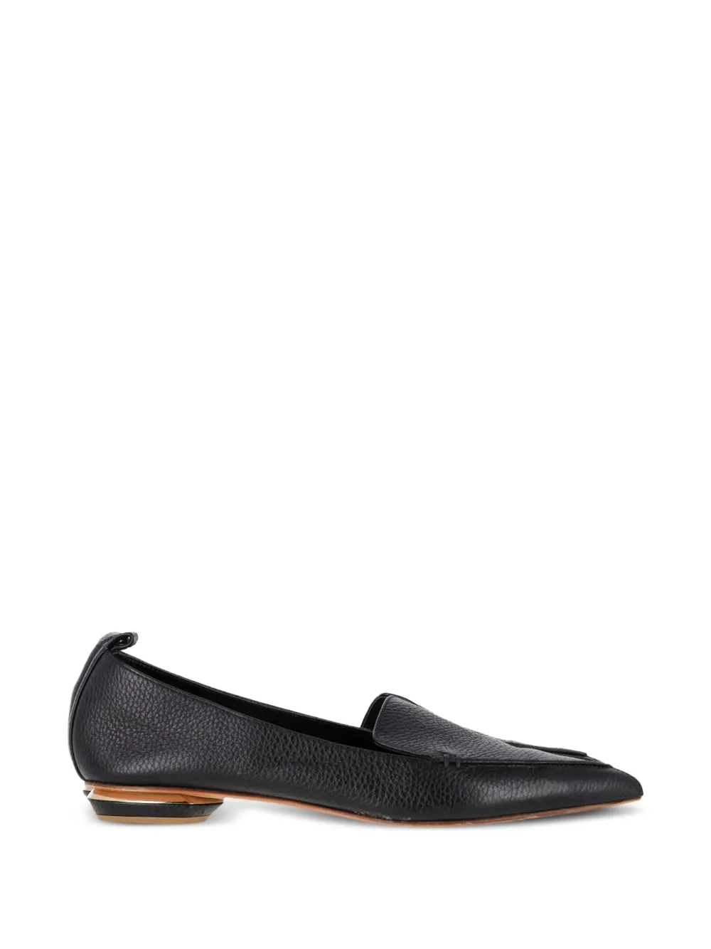 Nicholas Kirkwood Beya textured pointed flats - Nero