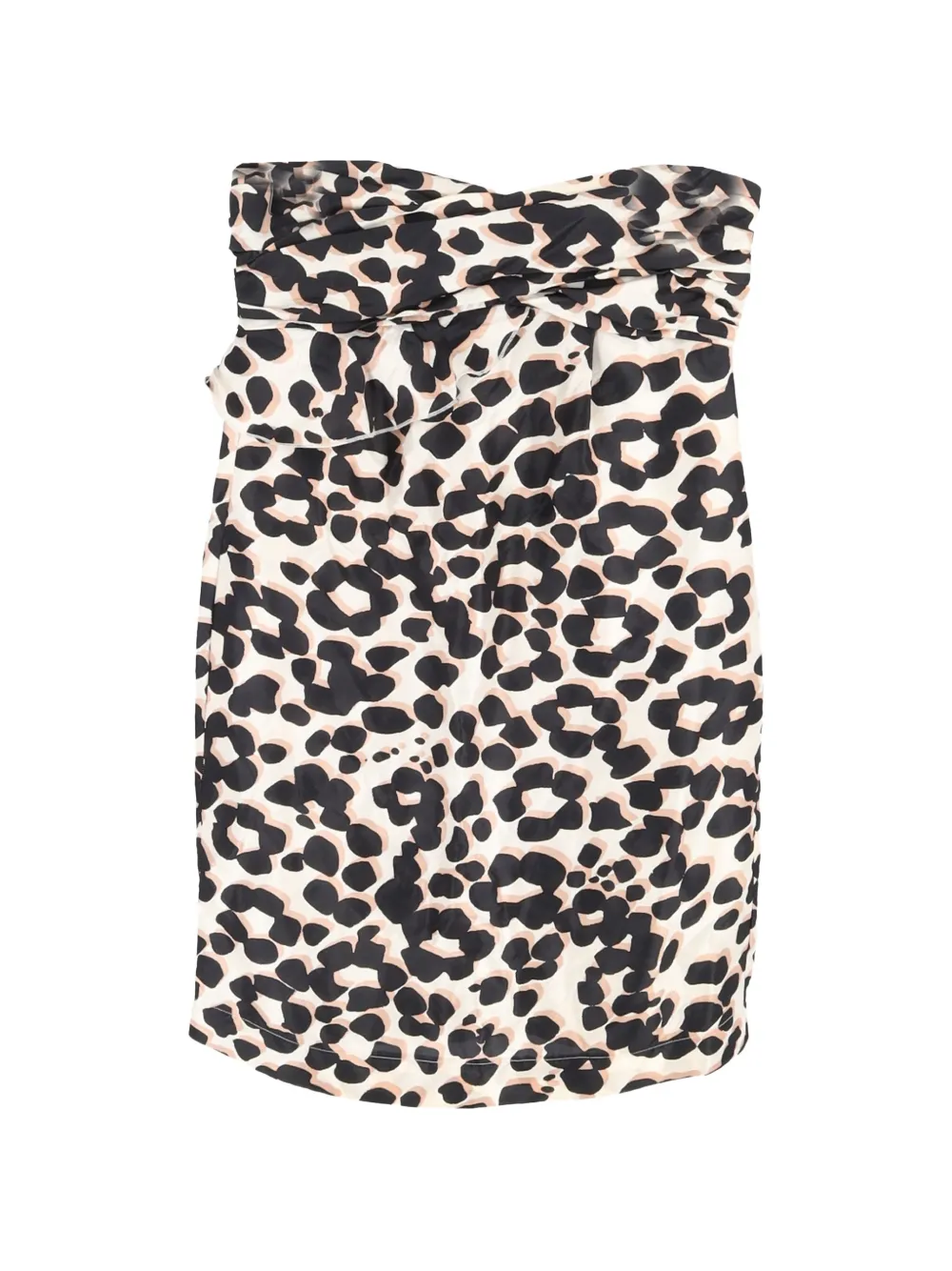 See By Chloé Vintage strapless printed mini dress - Toni neutri
