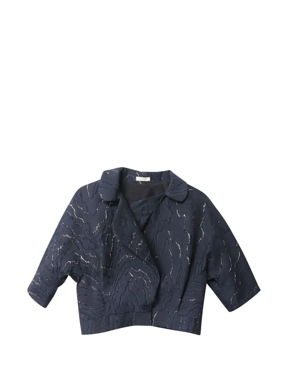 Nina Ricci Pre-Owned jacquard 3/4-sleeve jacket - Blu