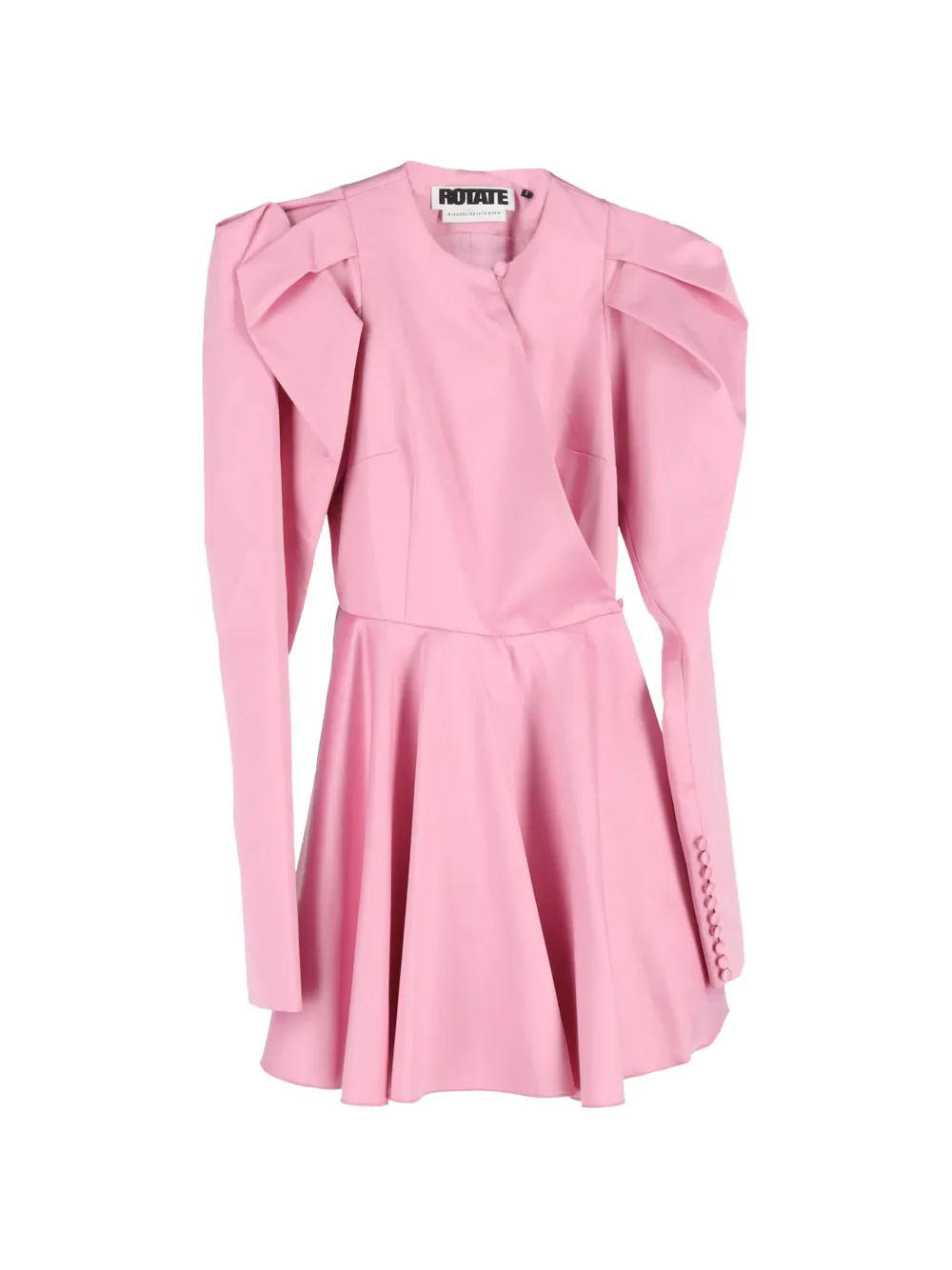 ROTATE BIRGER CHRISTENSEN PaulinepPuff-sleeve wrap mini dress - Rosa
