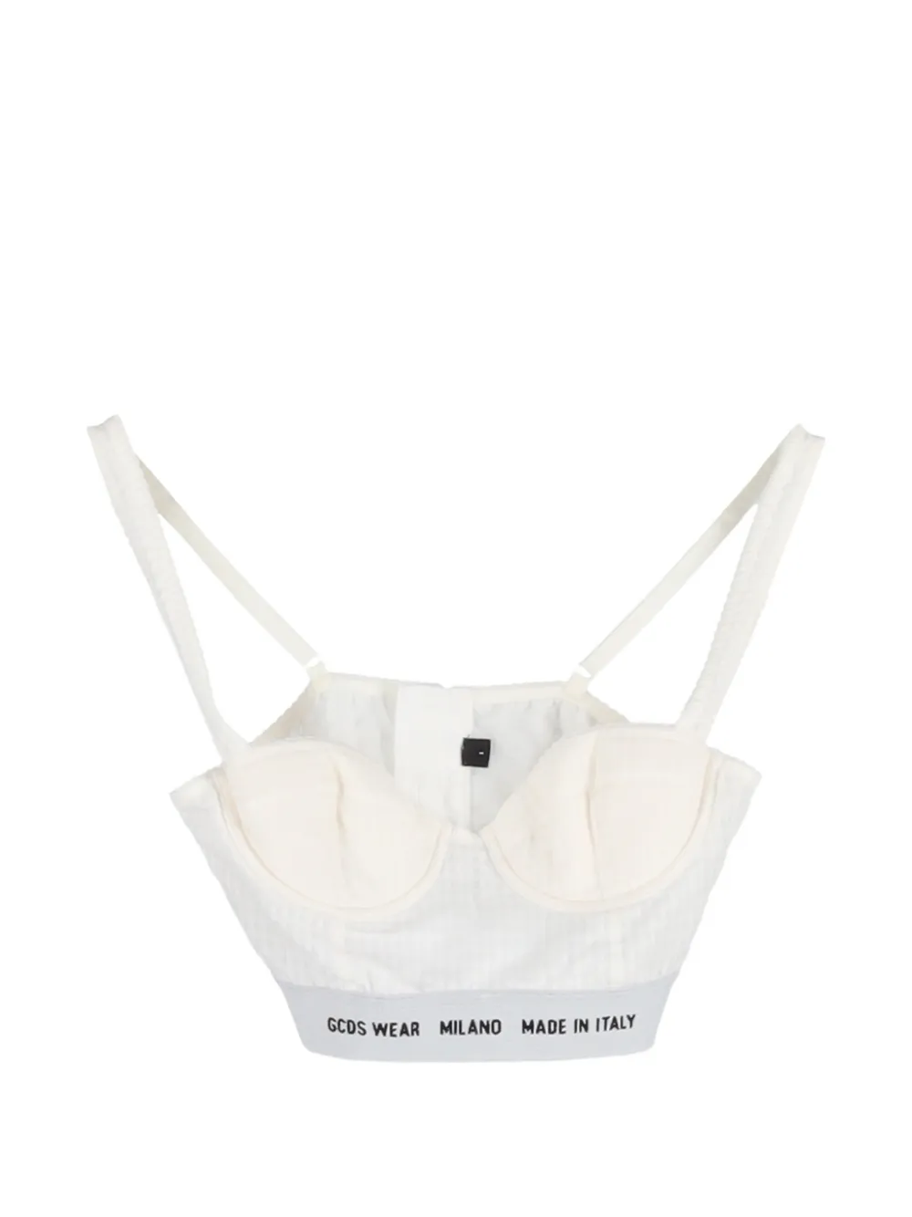 GCDS printed bustier top - Bianco