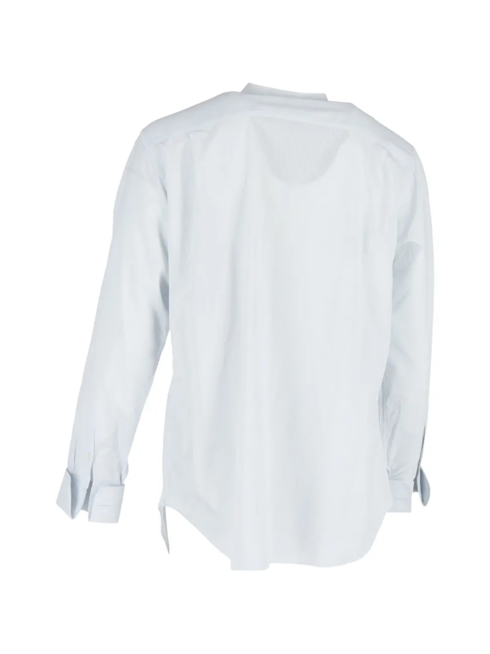 micro-striped long-sleeve shirt
