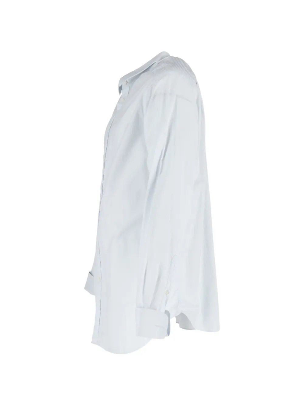 micro-striped long-sleeve shirt