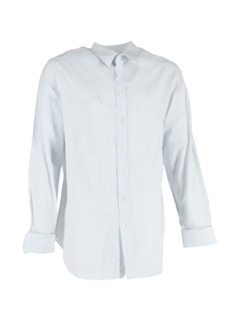 Giorgio Armani Pre-Owned micro-striped long-sleeve shirt