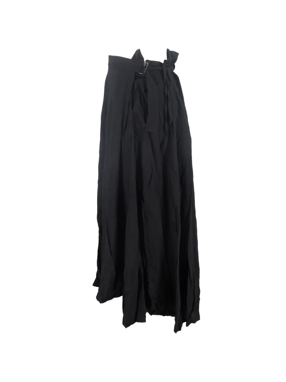 Yohji Yamamoto Pre-Owned belted midi skirt - Zwart