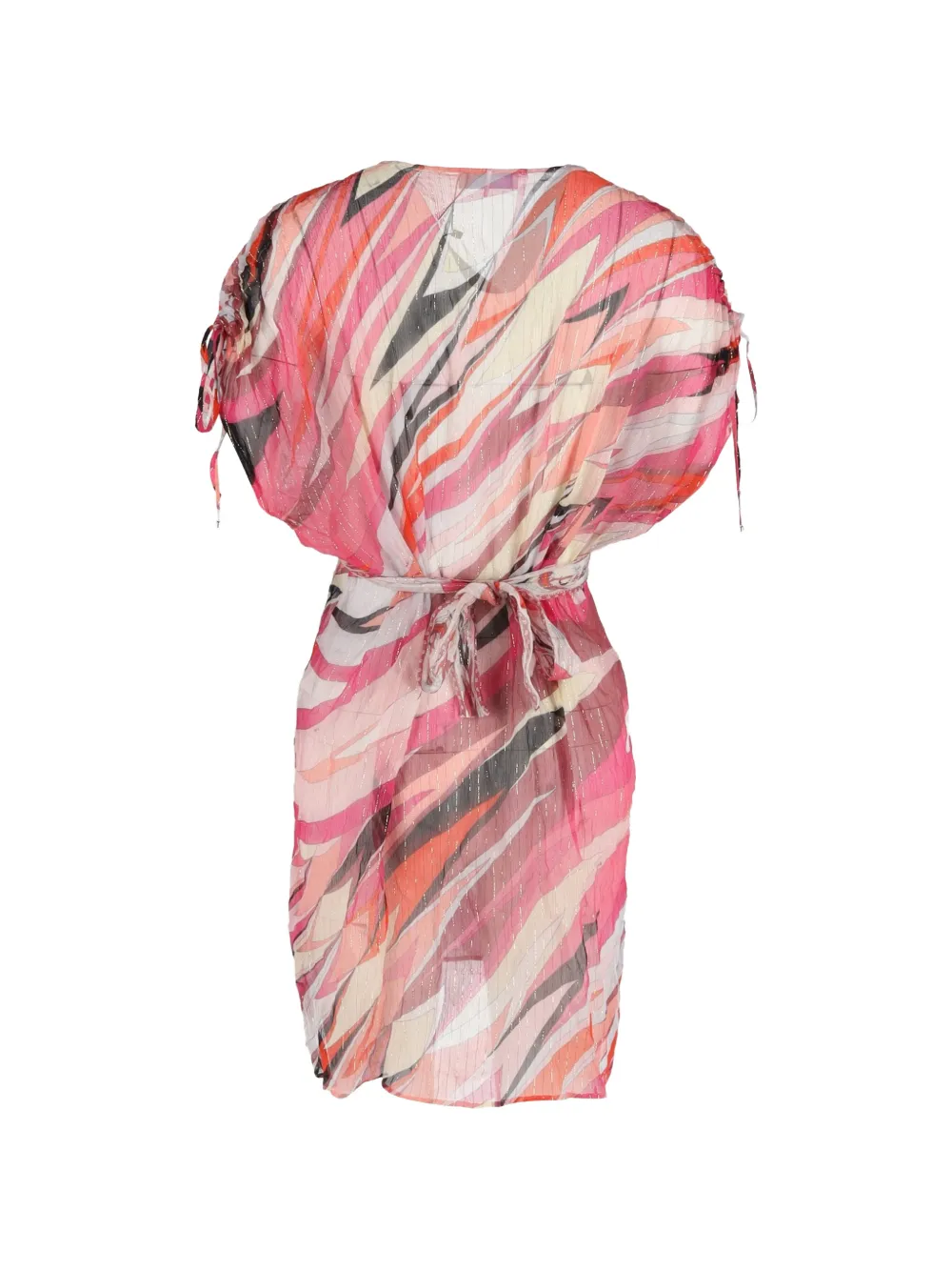 PUCCI Pre-Owned drawstring silk mini dress - Roze