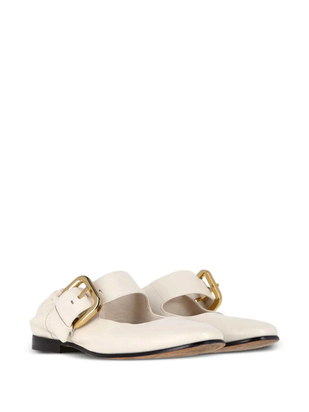 Bottega Veneta Pre-Owned Astaire leather mary-jane ballerina - Beige