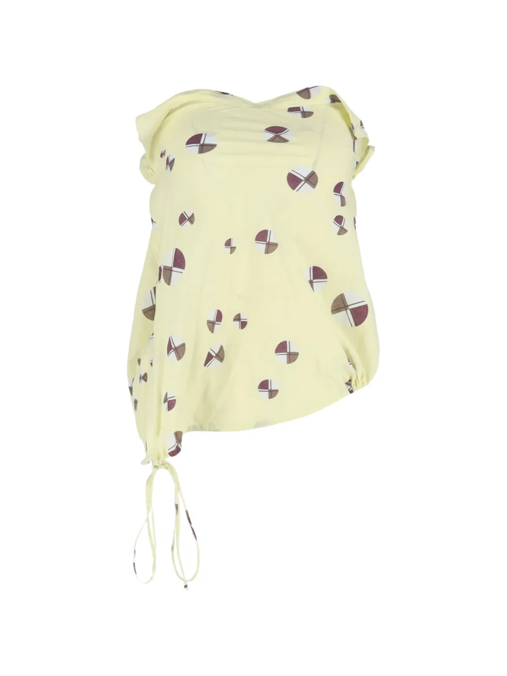 Marni Pre-Owned printed strapless top - Giallo