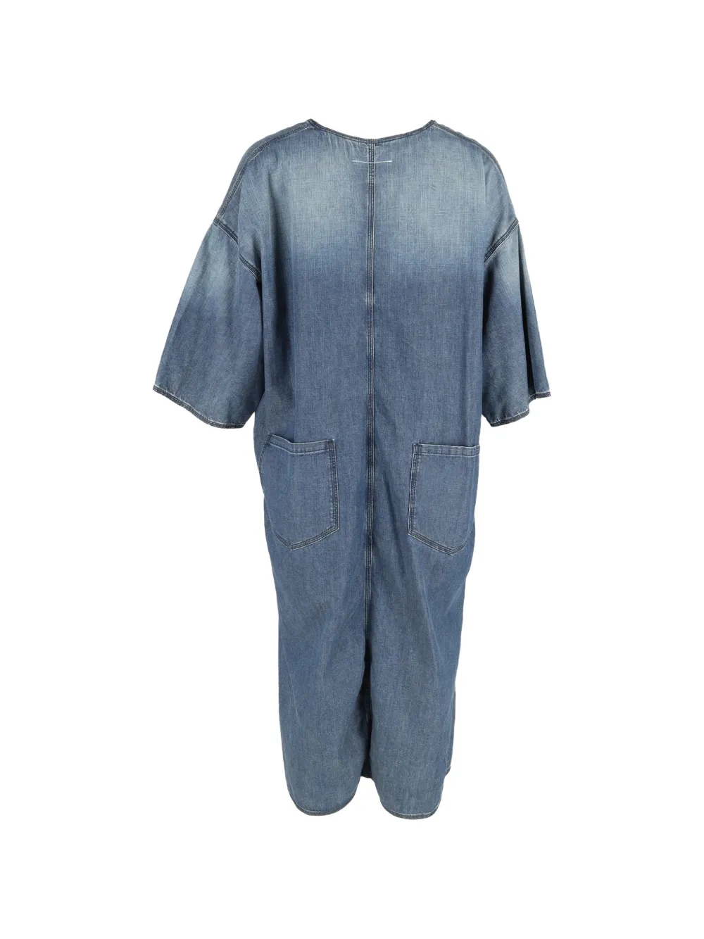 Maison Martin Margiela Pre-Owned V-neck side-slit midi dress - Blauw