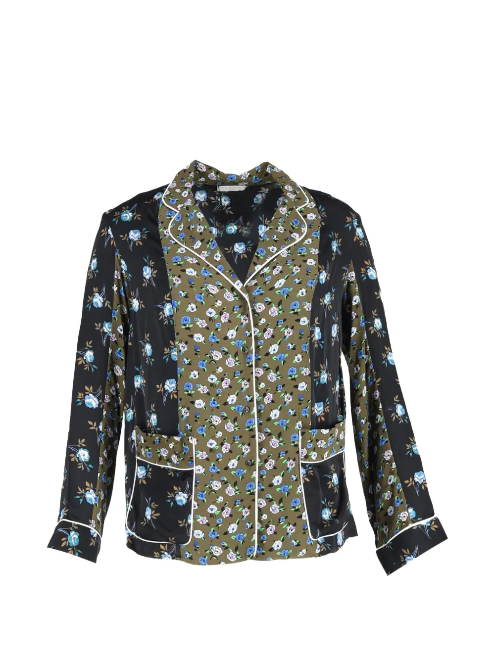 SANDRO Noisette floral-printed blouse - Nero