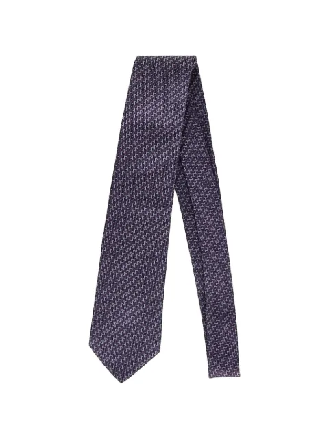 Hermès Pre-Owned zigzag-print silk tie