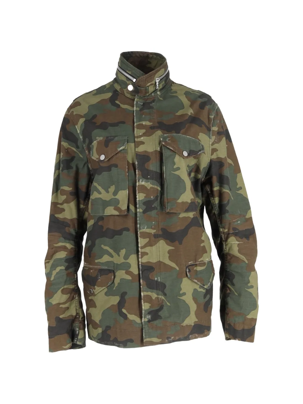 AMIRI M-65 camouflage-print chest-pocket jacket - Verde
