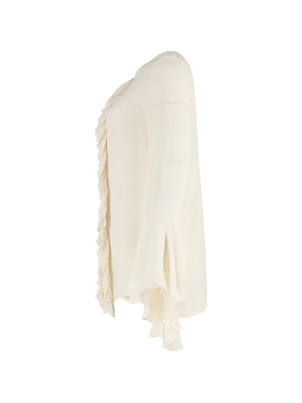 Ruffled Silk Shirt