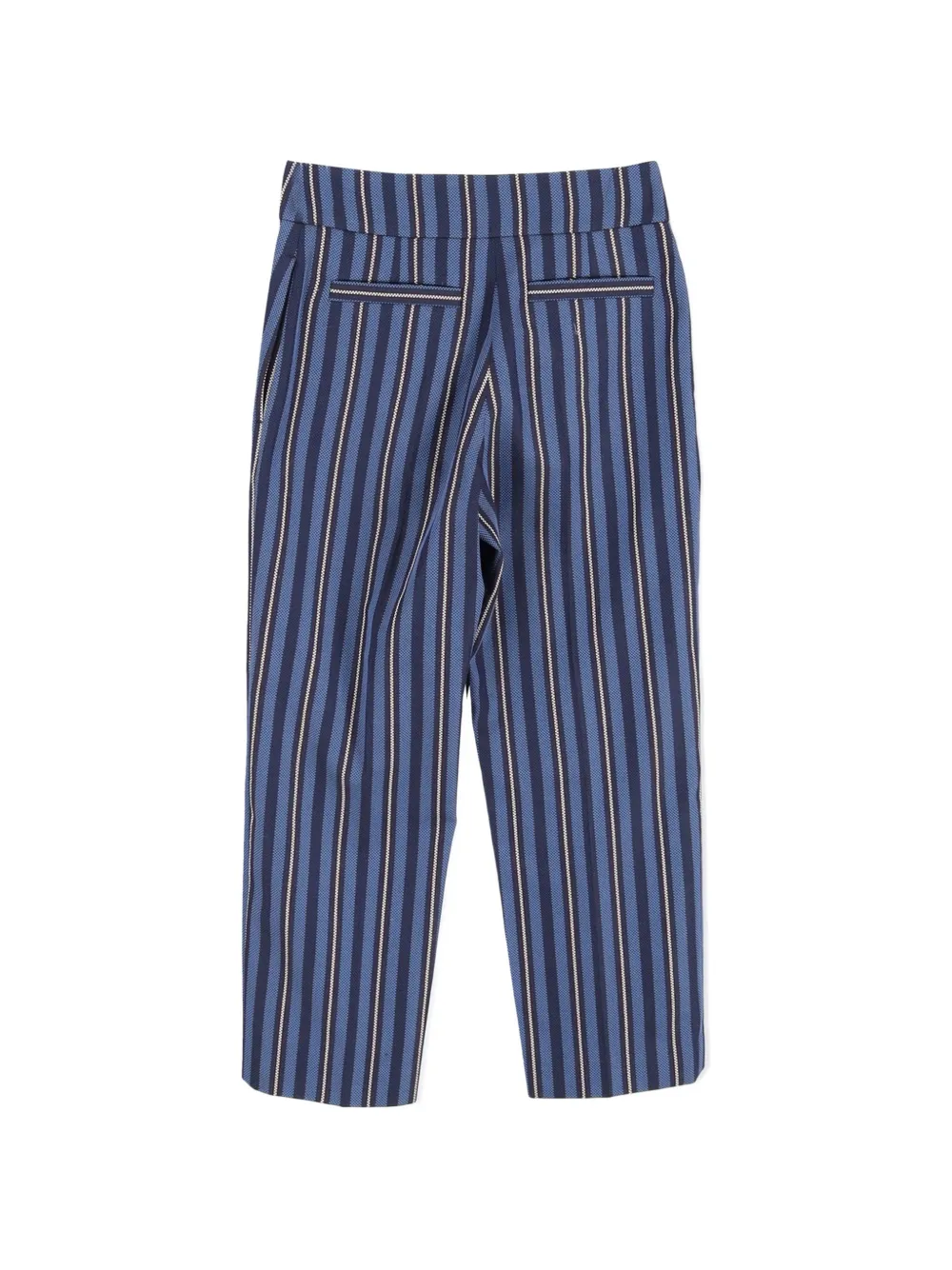 Burberry Pre-Owned striped cropped trousers - Blauw